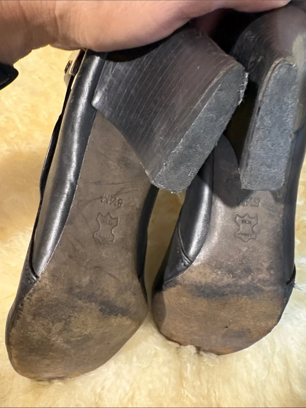 Tory Burch Black Leather Ankle Boots with Gold Logo Accent